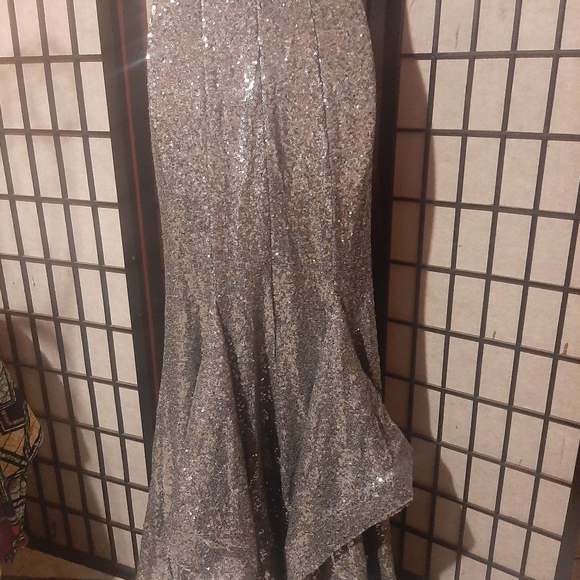 Silver sequined  gown - Picture 7 of 10